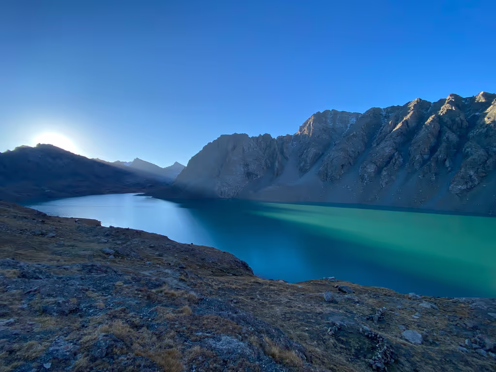 Karakol Private Tour - Overnight tent area along the mid-lake shore – Ava