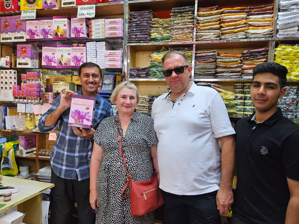 Dubai Private Tour - Traveller's enjoying buying spices!