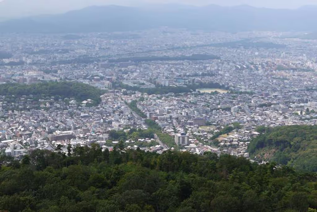 Kyoto Private Tour - Panoramic view from the Daimoji mountain