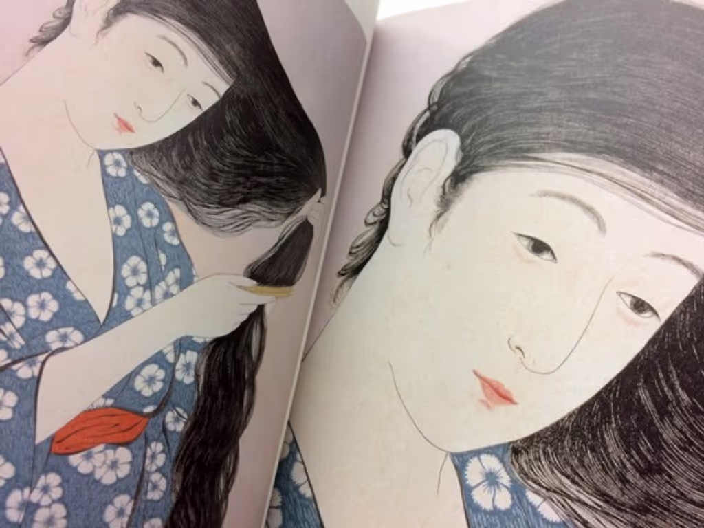 Tokyo Private Tour - Ukiyo-e of a Japanese woman created by Hashiguchi Goyo