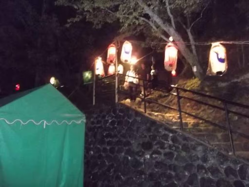 Kyoto Private Tour - Lanterns erected in the approach to the temple seen on the day of "Sento-Kuyo" Buddhist ritual.