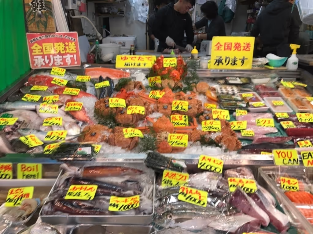 Tokyo Private Tour - Tsukiji Fish Market, if you like, you could taste some.