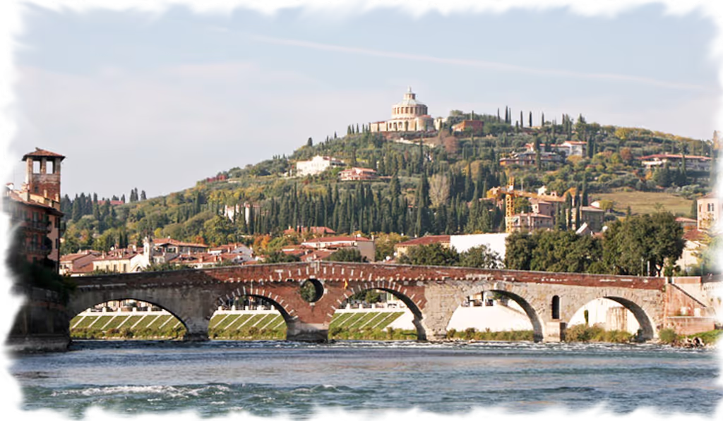 Verona Private Tour - Adige river and hills of Verona.