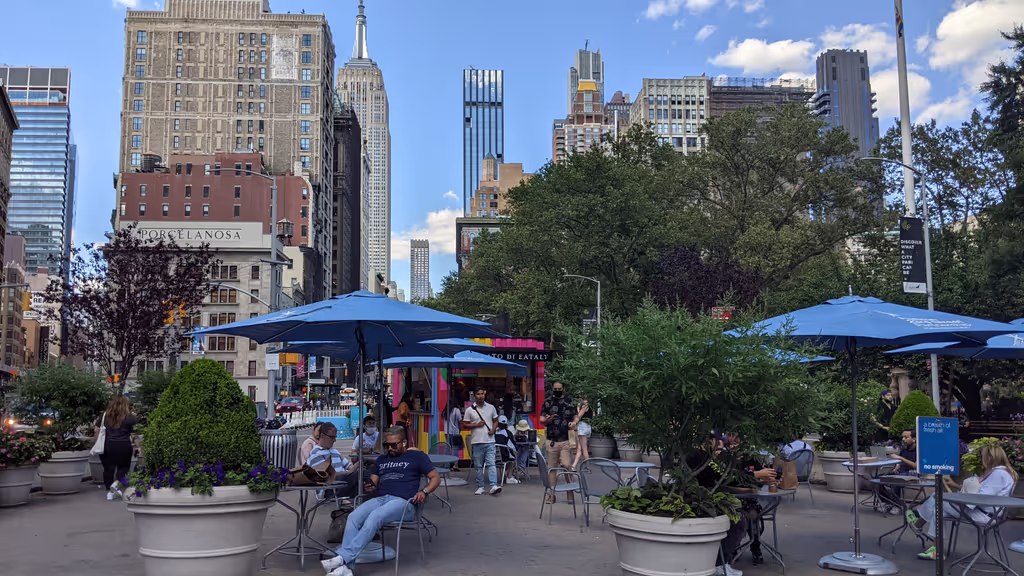 New York Private Tour - People enjoying the day in with the view of the Empire State