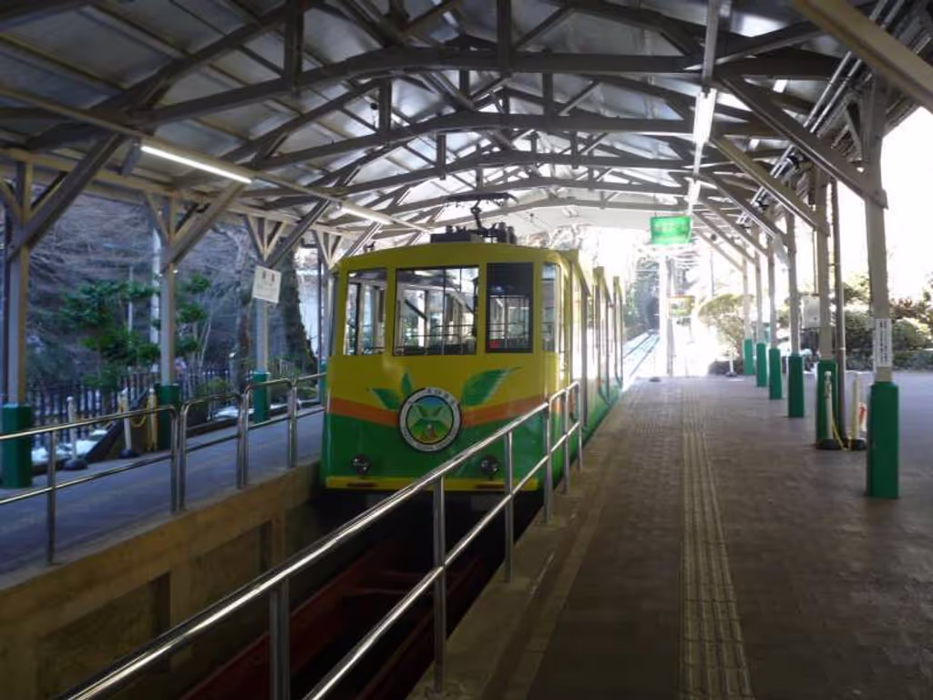 Tokyo Private Tour - At the cable car station.