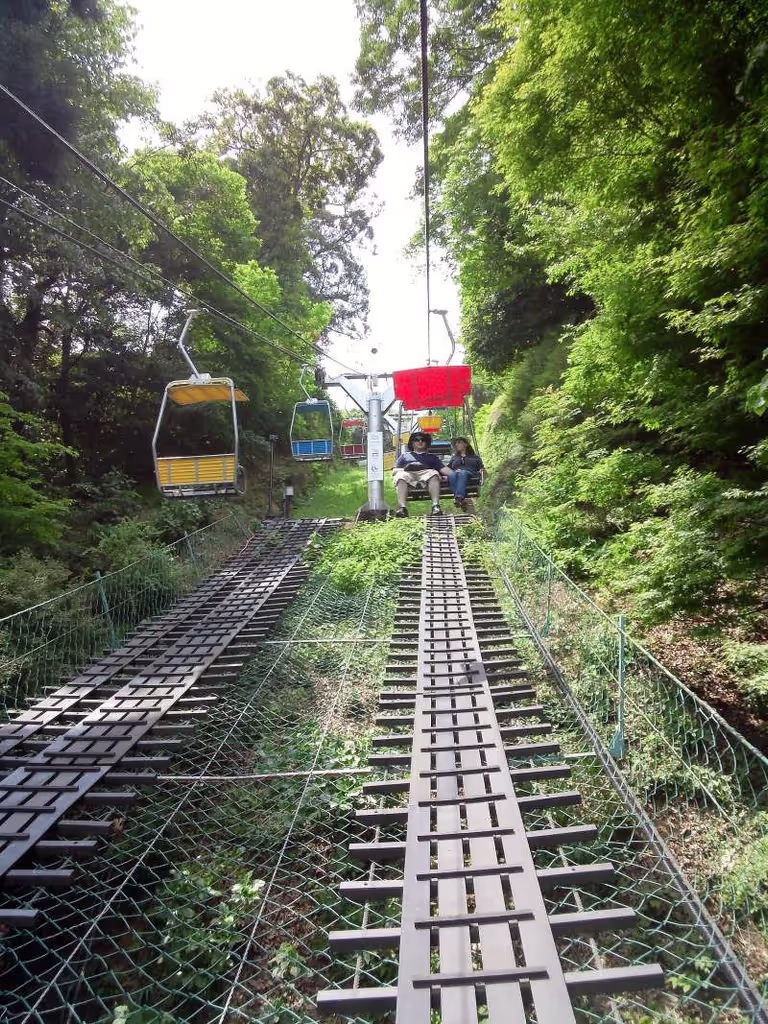 Tokyo Private Tour - We're on a lift.