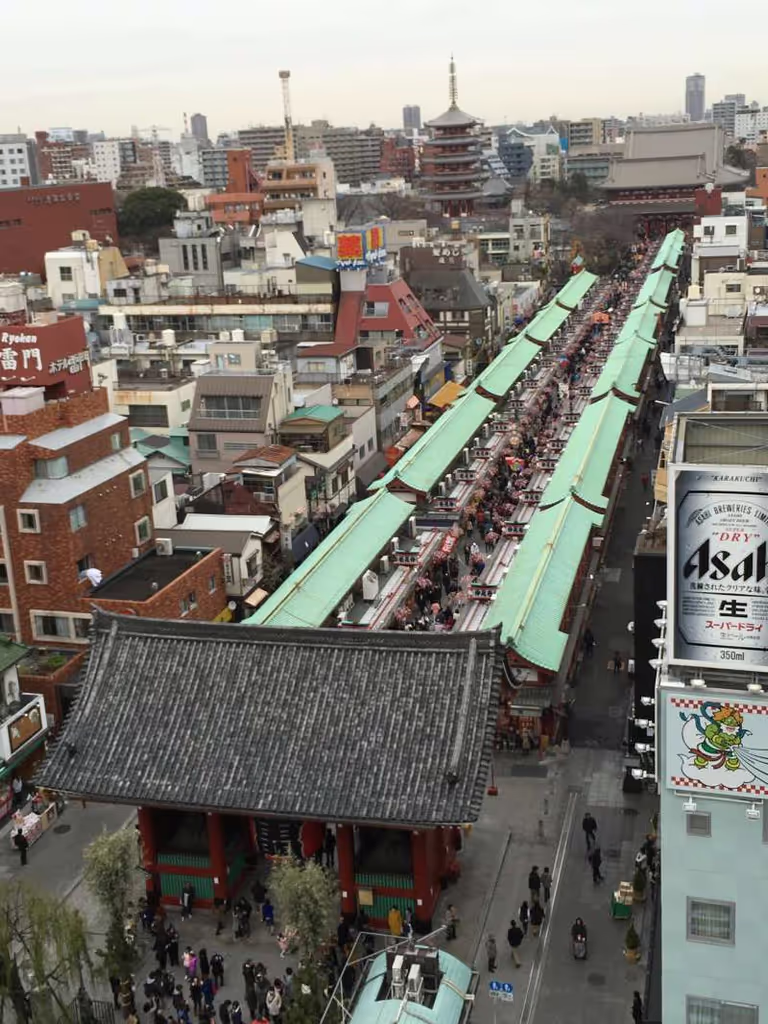 Tokyo Private Tour - Nakamise street, 250-meter shopping street, is the main approach to the temple.