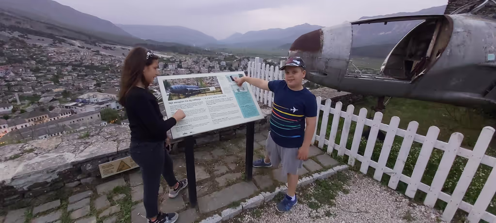 Tirana Private Tour - My son guiding in Gjirokaster