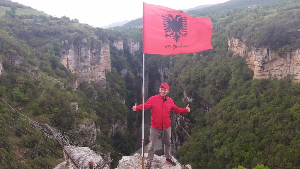 Tirana Private Tour - Flag view point above the canyon