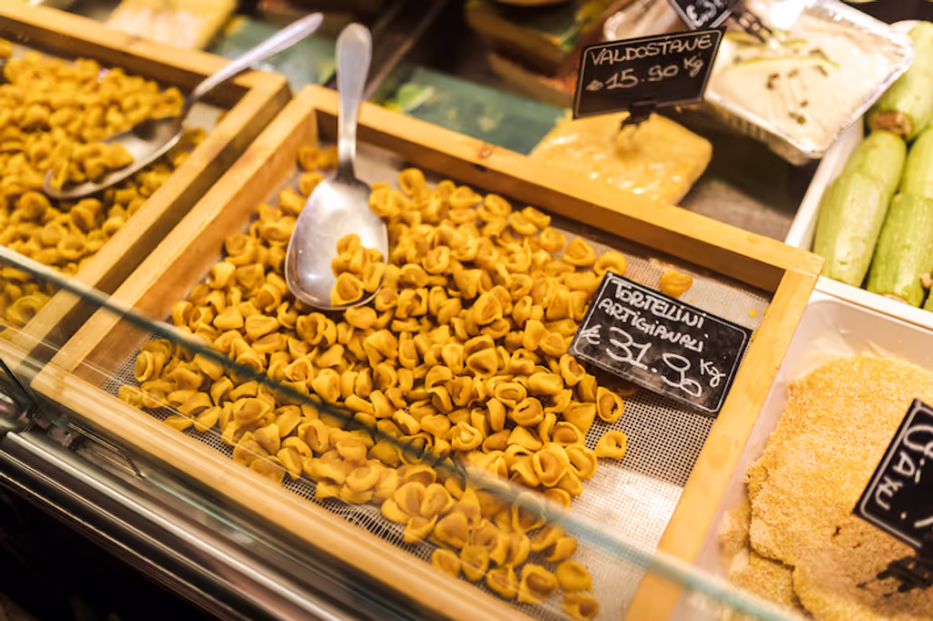Bologna Private Tour - Tortellini. The distinctive type of fresh pasta in Bologna.