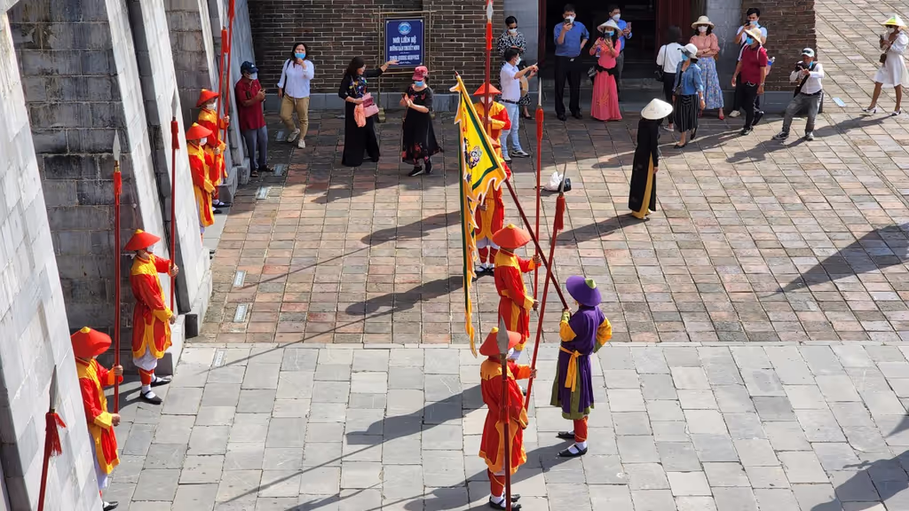 Hue Private Tour - Guard change ceremony in front of the main gate
