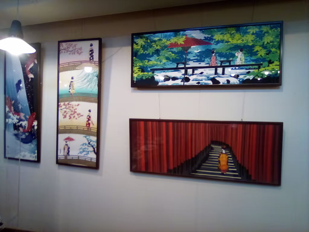 Tokyo Private Tour - You can buy beautiful towels in Kyoto and decorate your room or table with them.