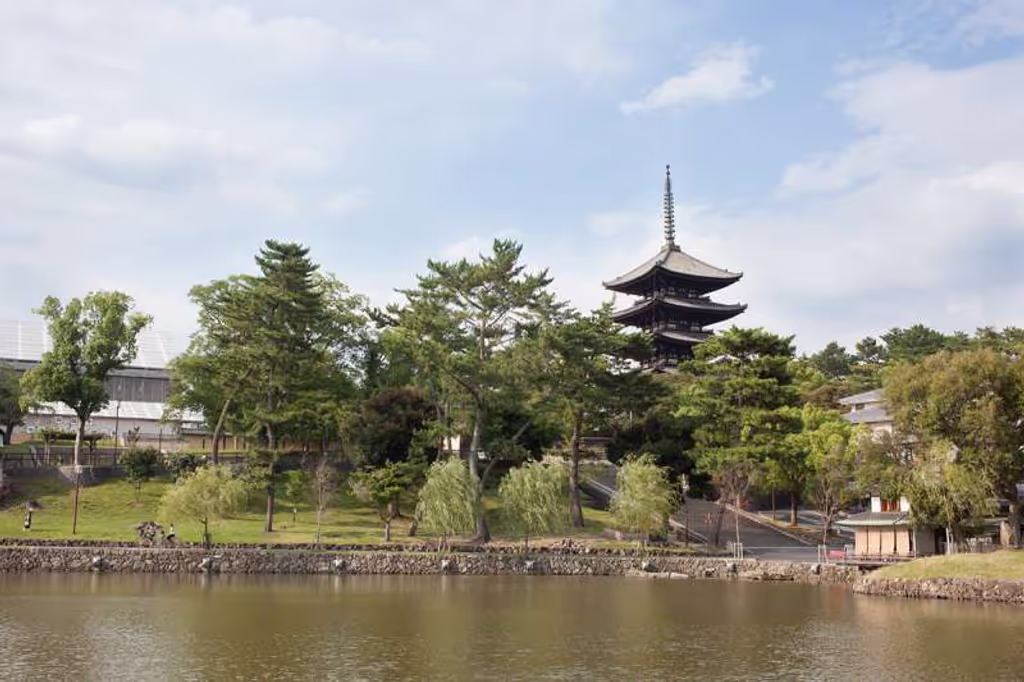 Nara Private Tour - The Five-story Pagoda of Kohfukuji Temple and the Pond of Sarusawa