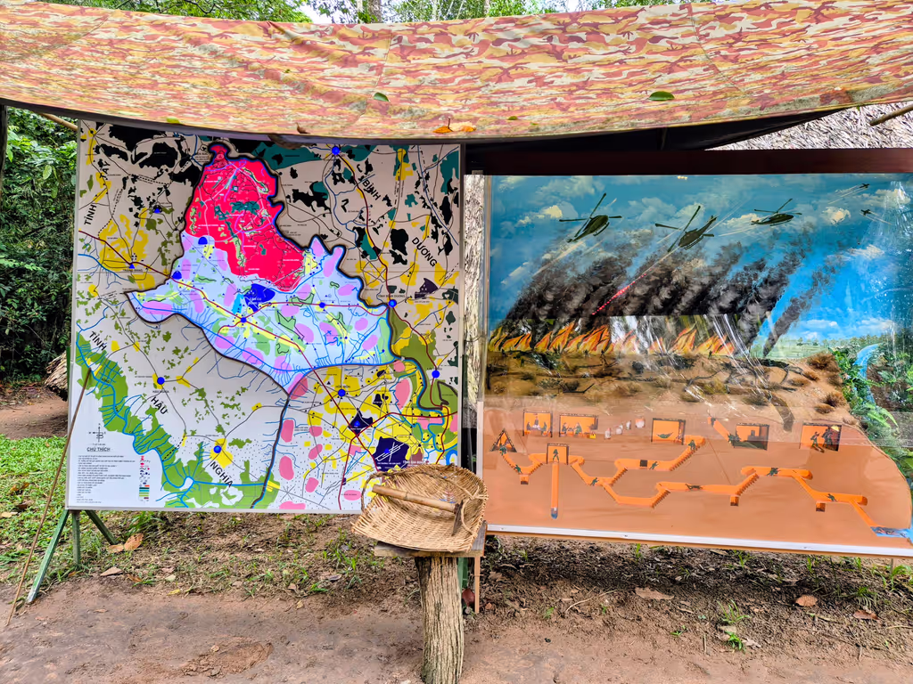 Ho Chi Minh Private Tour - A map of Cu Chi tunnels