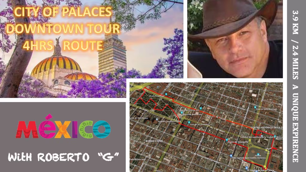 Mexico City Private Tour - DOWNTOWN  INSIDERS TOUR ROUTE