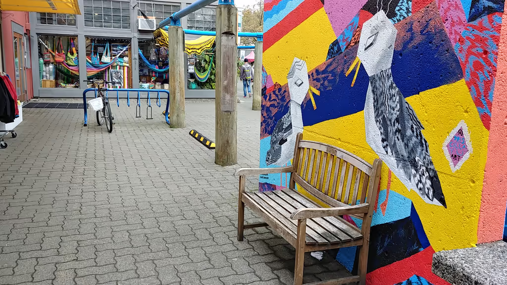 Vancouver Private Tour - Wall Mural, Granville Island, Vancouver