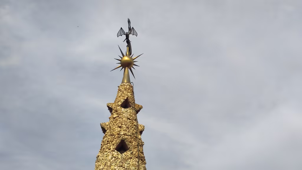 Barcelona Private Tour - The Güell Palace spire. Barcelona