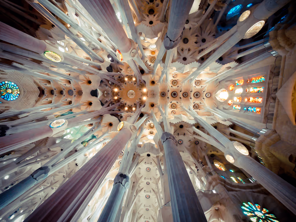 Barcelona Private Tour - Ceilings, skylights in the Sagrada Famlia