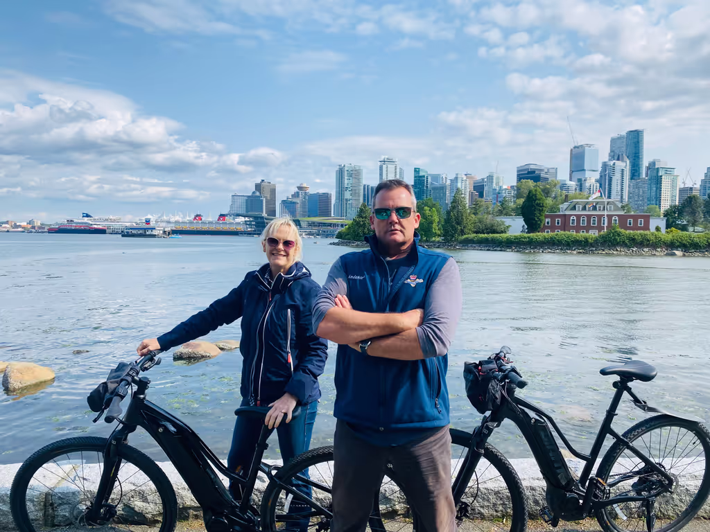 Vancouver Private Tour - Seawall with downtown Vancouver in the background