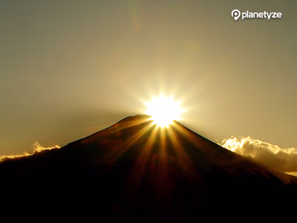 Diamond Fuji which can be beautifully seen in winter
