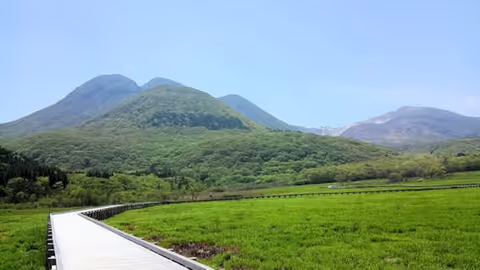 Tadawara Marsh in the Kuju mountain range