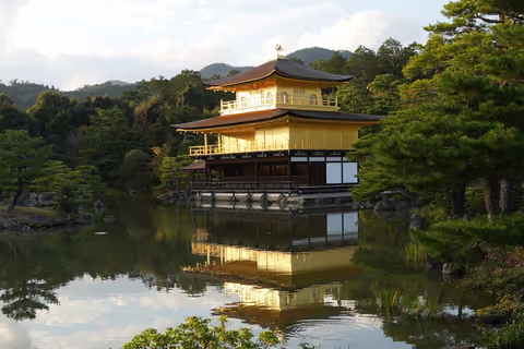 Bamboo grove and Arashiyama area, three World Heritages.