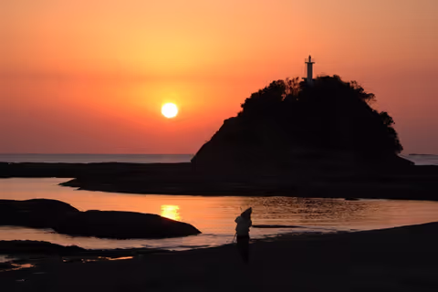 From Osaka to Wakayama, Tenjinzaki Tide Pool (Japanese Salar de Uyuni)