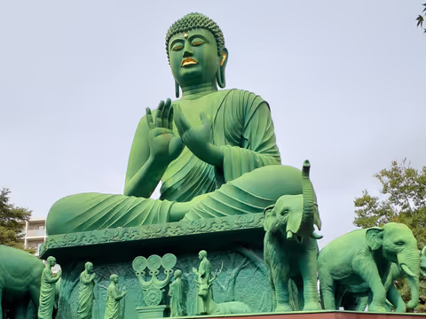 Fascinating Kakouzan and Motoyama. Don't miss the giant green Buddha!