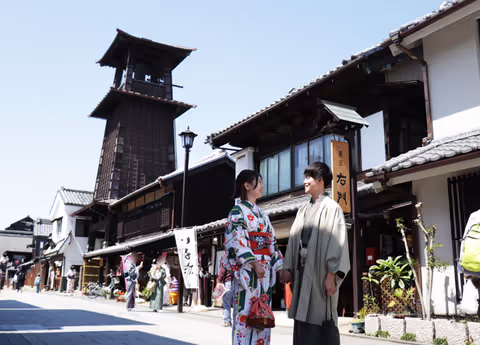 [Kawagoe Private Tour] Hikawa shrine, Castle (Ticket inc.) & Kimono with certified Japanese guide