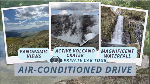 Mt. Aso Volcano Crater, Daikanbō Panorama & Shiraito Falls (Kumamoto) 1-Day Private Car Tour
