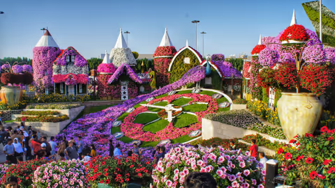 Miracle Gardens, Dubai frame, & Global Village