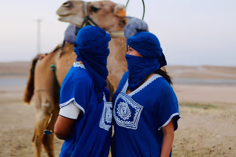 Agafay desert private sunset camel ride from Marrakech