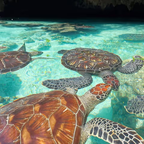 Zanzibar: Jozani Forest Walk with Red Colobus & Sea Turtle Swim at Salaam Cave