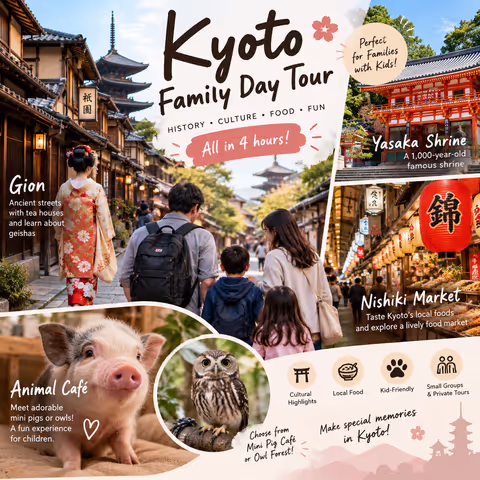 Kyoto Family Day Plan: Gion, Market and Kids Activity