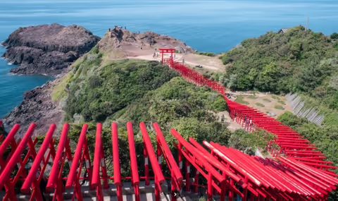 Yamaguchi (Omijima, Motonosumi Shrine and Tsunoshima Bridge)  day trip by car