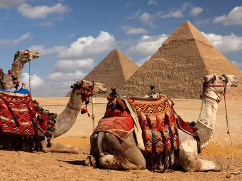 Discover Giza pyramids & Sphinx with Camel riding
