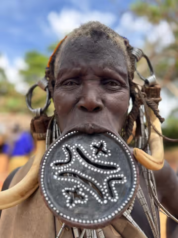 Omo valley tribal life with a local