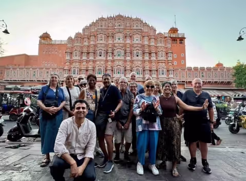 Jaipur Heritage Walking Tour: Food ,Temples, Spice & Flower Market, Rickshaw Ride