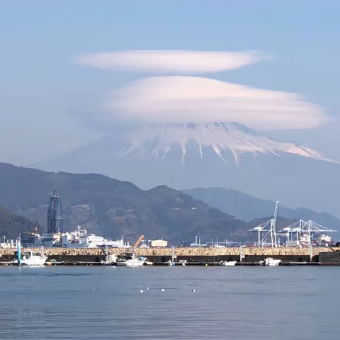 Enjoy splended view of Mt. Fuji and Kunozan Toshogu Shrine!