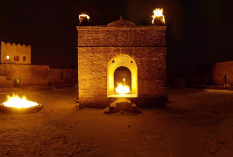 Gobustan, Mud Volcanoes, Ateshgah Fire Temple & Burning mountain Tour
