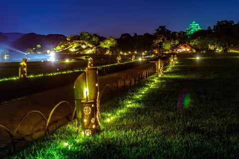 Okayama evening walk : Garden & Castle Illumination