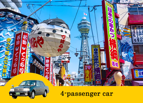 Kansai International Airport to Osaka City Private Transfer -by Sedan (4 pax)