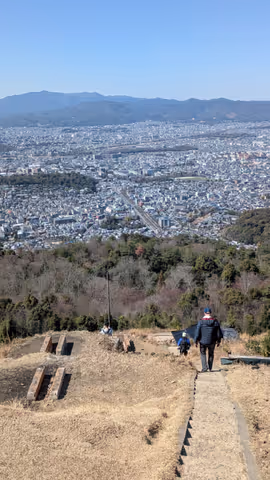 Daimonji hiking and walking around east part of Kyoto