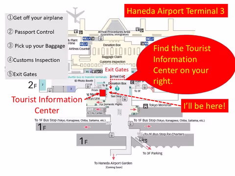 Haneda Airport Pick-up by trains & Travel Assistance
