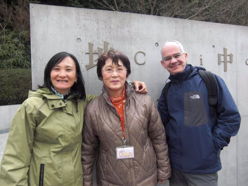 Fukuoka Private Tour - With  travelers from  Brazil @ in front of the Chichu Art Museum