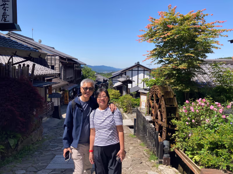 Gifu Private Tour - Magome Waterwheel area (front of the waterwheel)