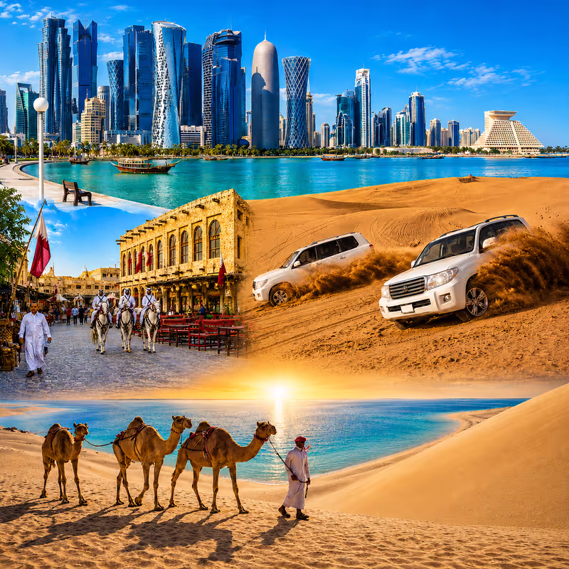 Doha Private Tour - Experience Doha city highlights and an exciting Qatar desert safari in one unforgettable journey.