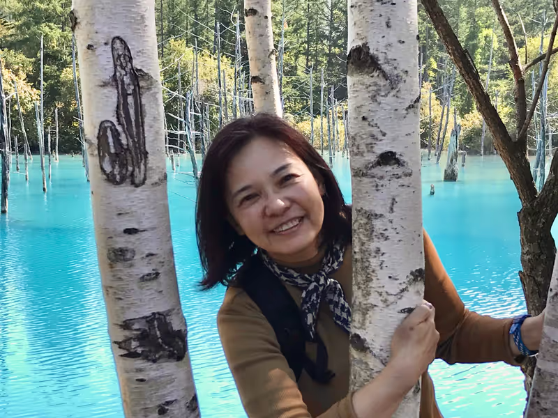 Tokyo Private Tour - Blue pond in Shirogane Hokkaido