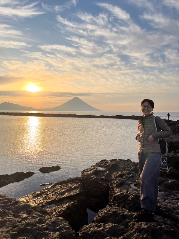 Kagoshima Private Tour - Mt. Kaimondake in the rising sun