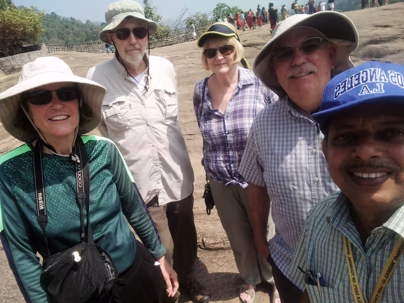 Kerala Private Tour - with my guests at Athirampilly water falls